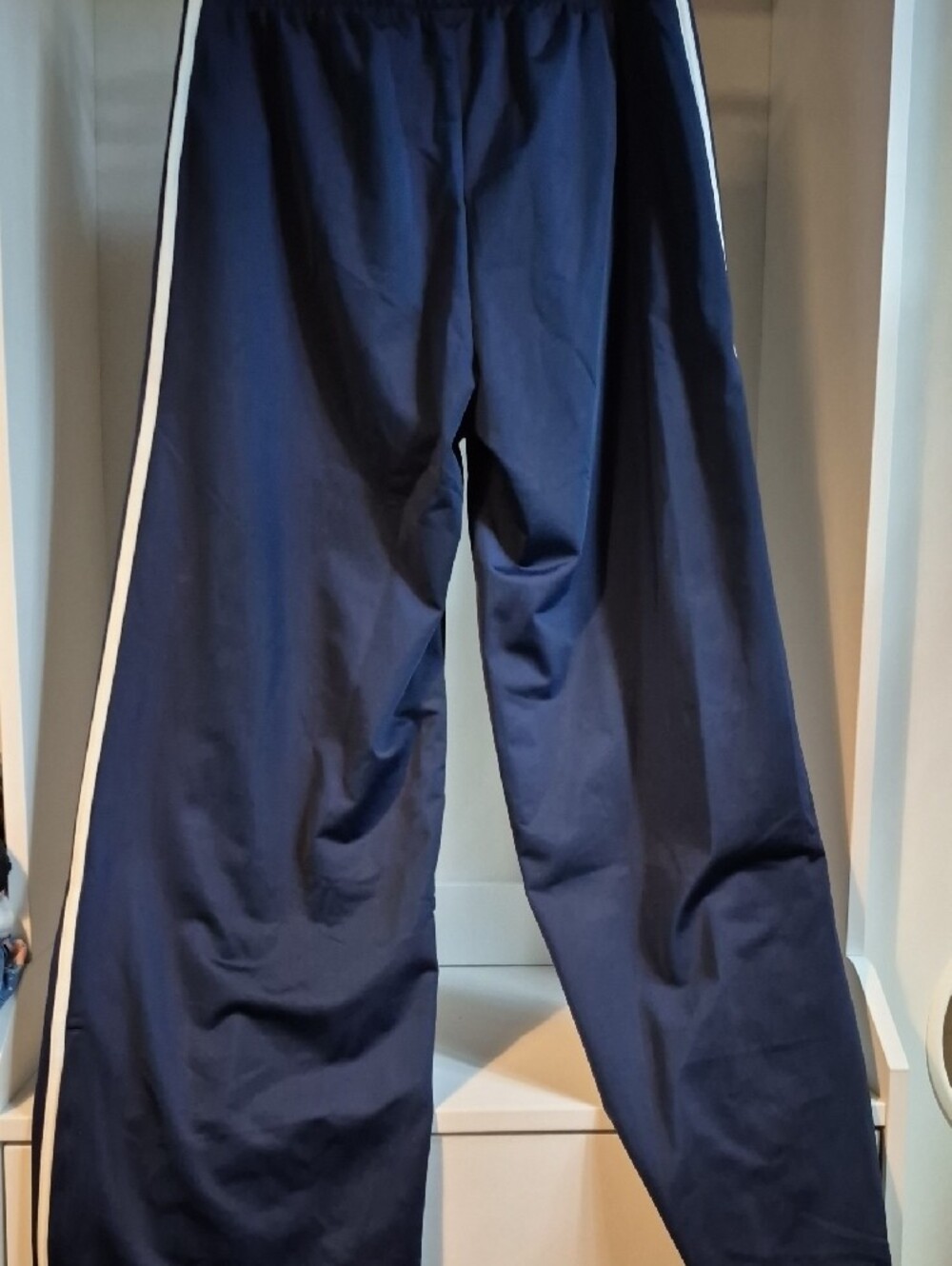 adidas Navy Track Pants with White Side Stripes - Picture 6 of 6